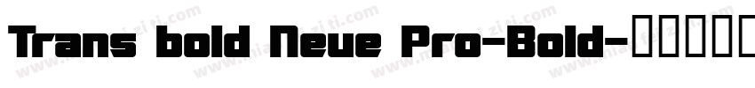 Trans bold Neue Pro-Bold字体转换